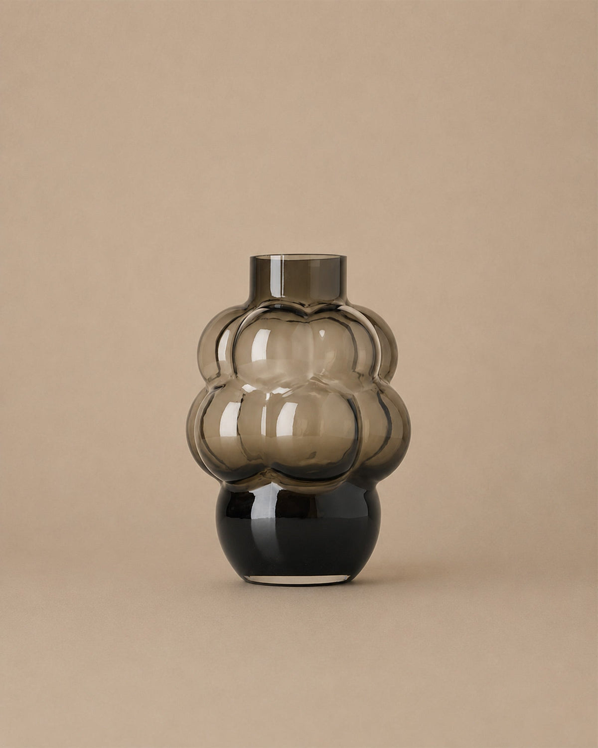 Vase Grape Gris Foncé en Verre Recyclé - | Maison Baan
