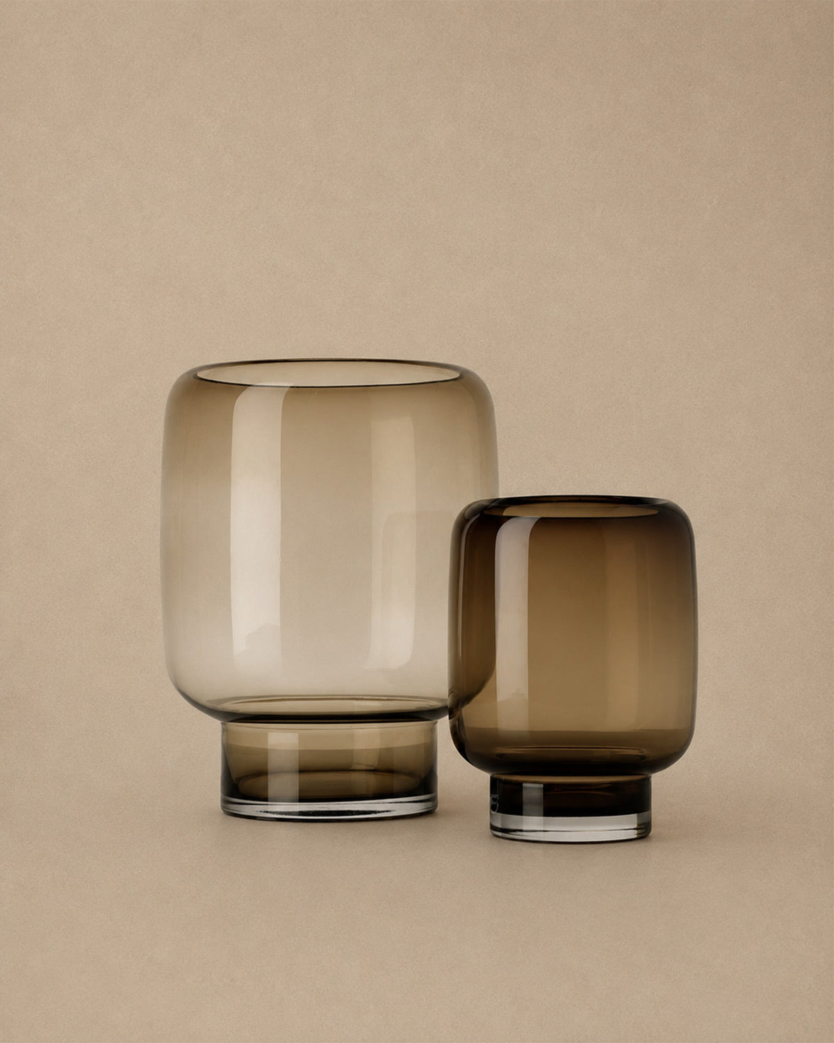 Vase Marron fumé en verre moderne - | Maison Baan
