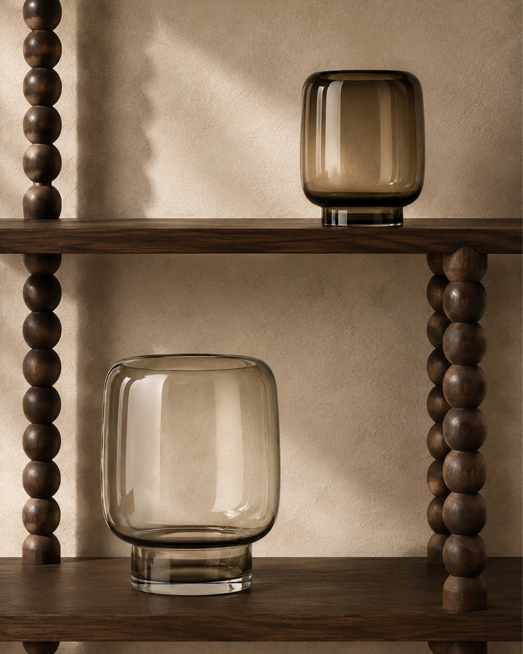 Vase Marron fumé en verre moderne - | Maison Baan