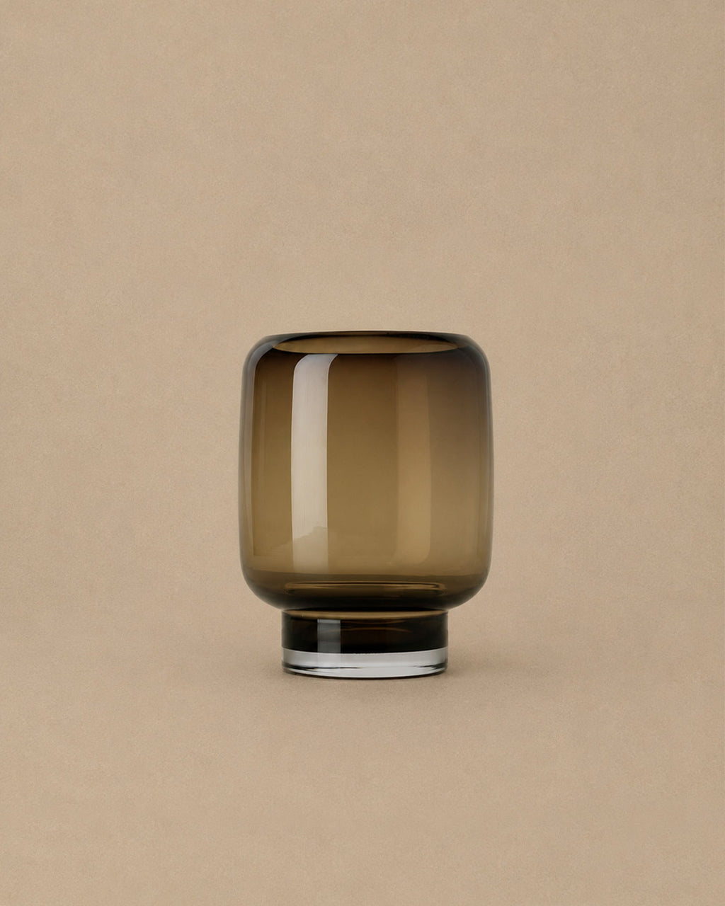 Vase Marron fumé en verre moderne - | Maison Baan