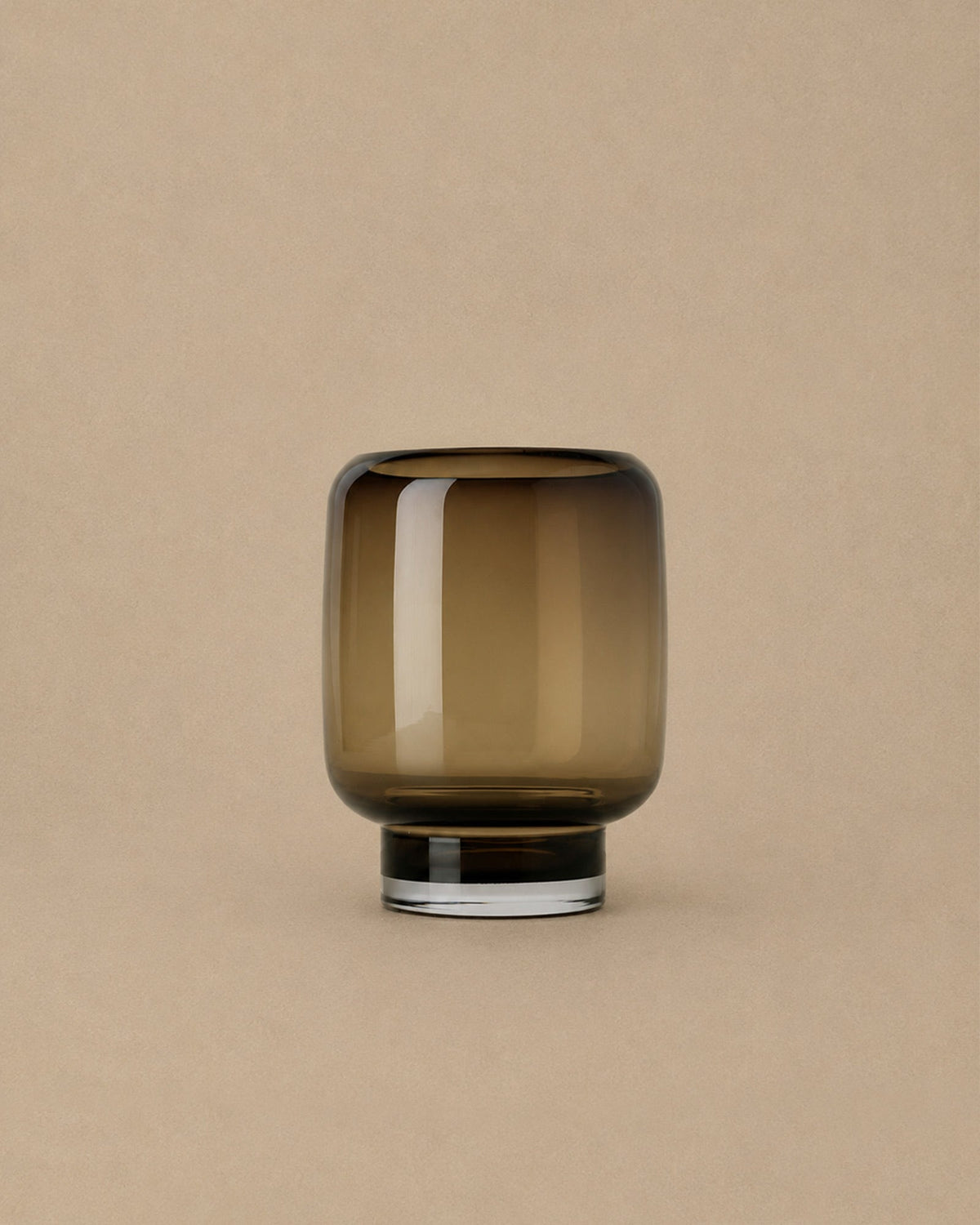 Vase Marron fumé en verre moderne - | Maison Baan