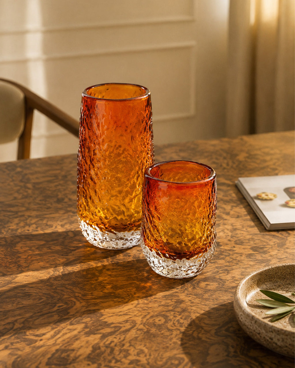 Verre Ambre Organique - | Maison Baan