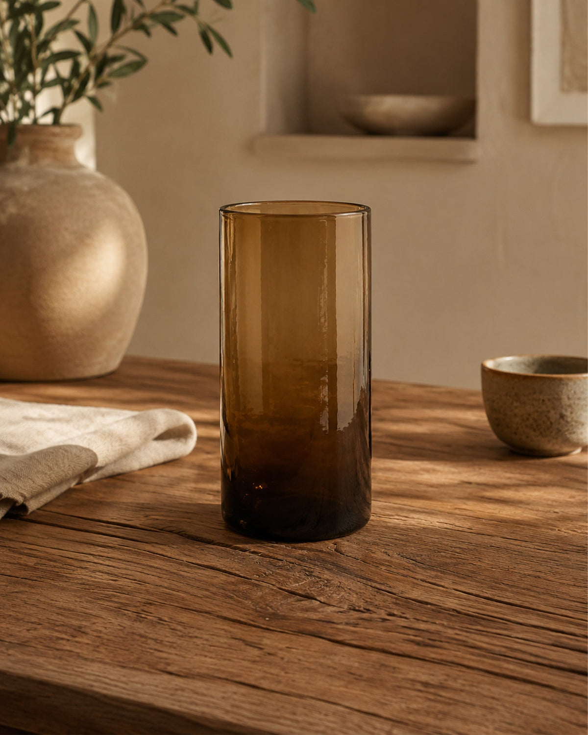 Verre Haut Marron - | Maison Baan