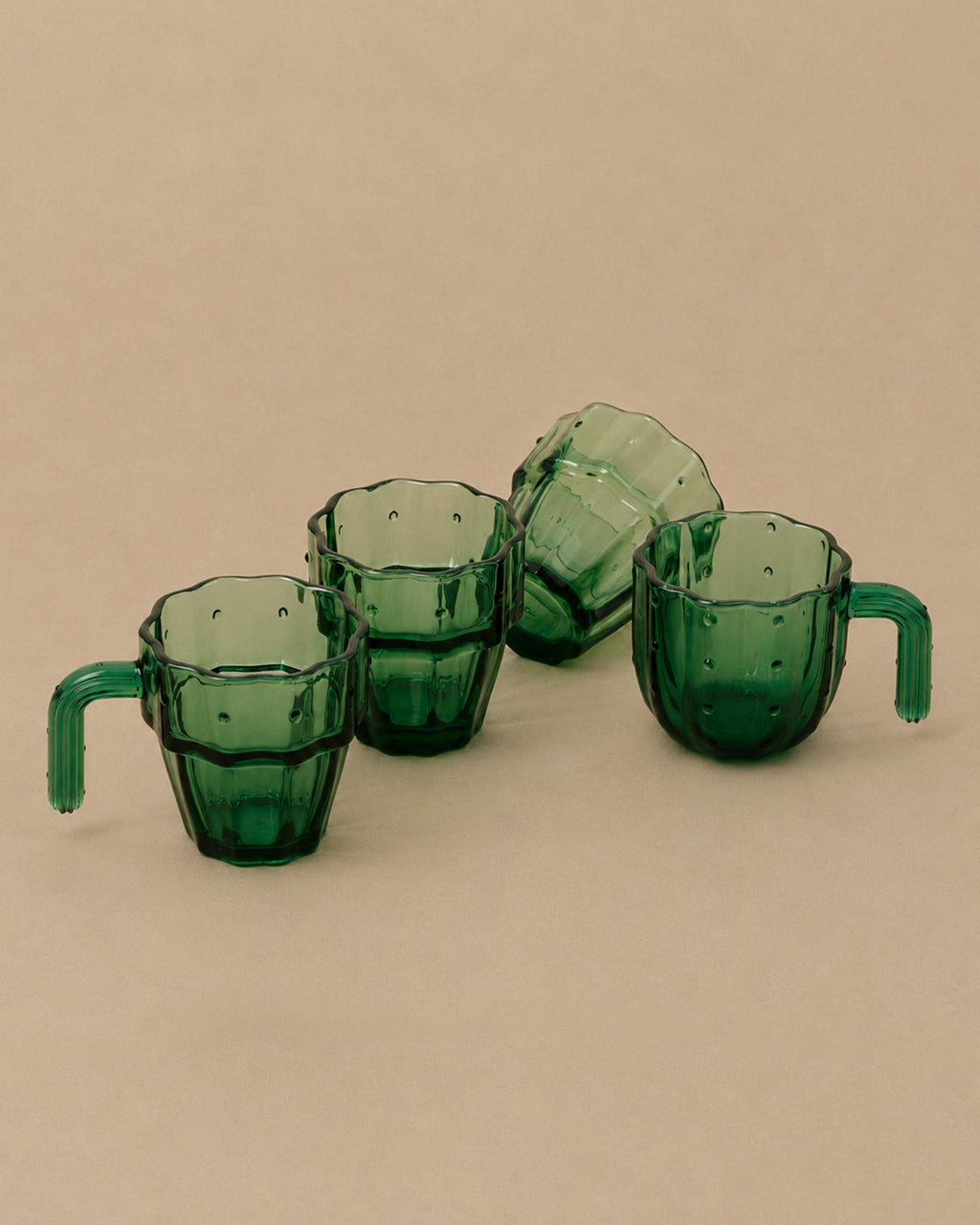 Verres Cactus Verts - Lot de 4 - | Maison Baan